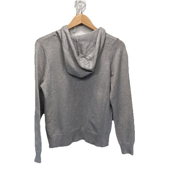 Life Is Good Rocket Dog Flower Hoodie Gray Soft Knit Pullover Women's Medium - Picture 2 of 9